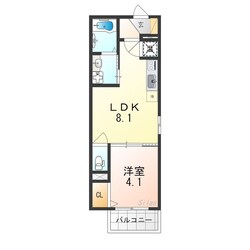 石津川駅 徒歩8分 2階の物件間取画像